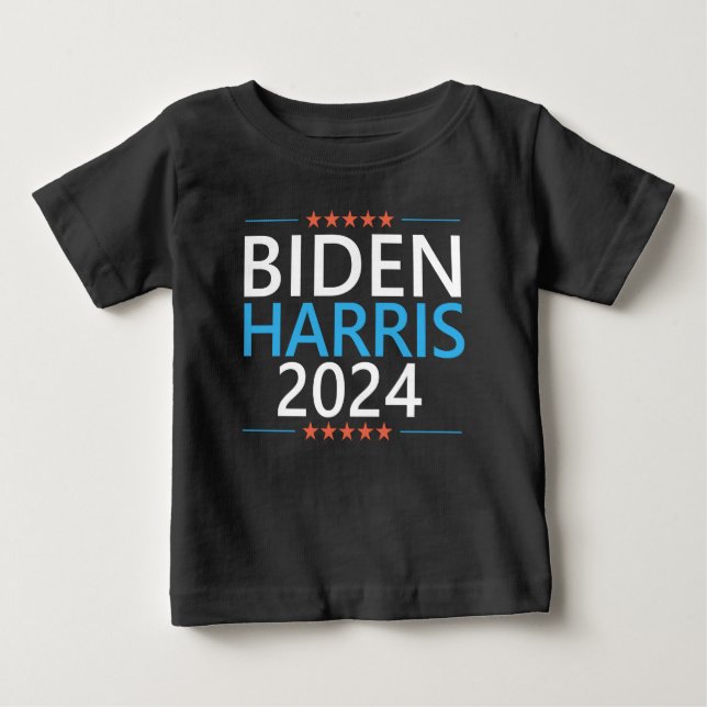 Biden Harris 2024 for President US Election Baby T-Shirt (Front)