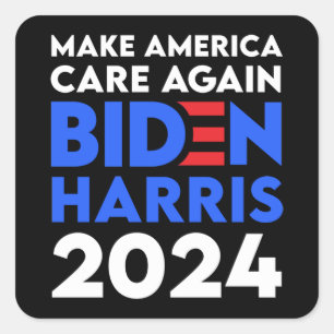 Biden / Harris - 2024 - Make America Care Again Square Sticker