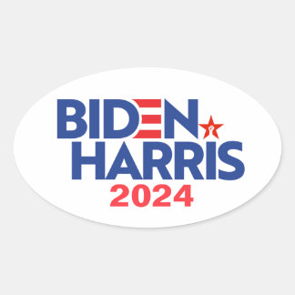 Biden Harris 2024 Oval Sticker
