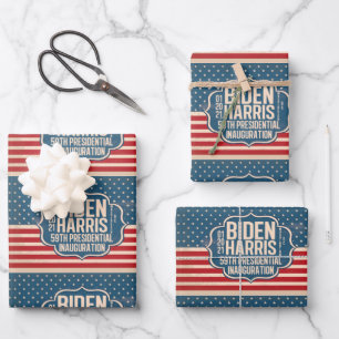 Biden Harris 59th Inauguration Commemorative Wrapping Paper Sheet