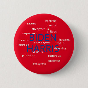 biden harris 6 cm round badge