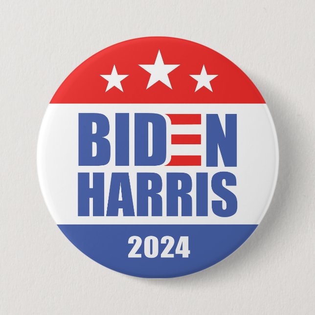 Biden / Harris 7.5 Cm Round Badge (Front)