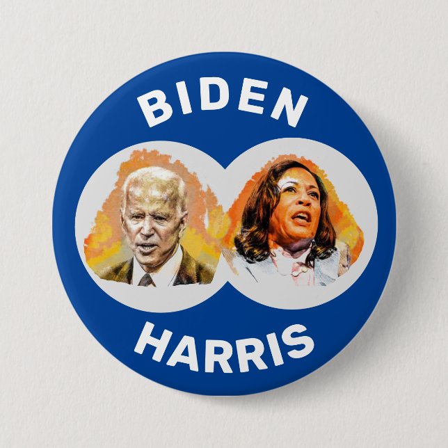 Biden Harris 7.5 Cm Round Badge (Front)