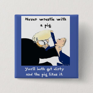 Biden Harris Anti Trump Debate Political Humor 15 Cm Square Badge
