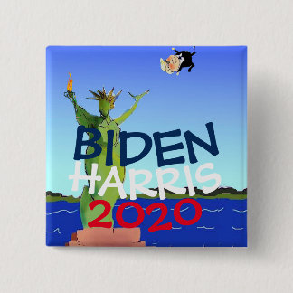 Biden Harris Anti Trump Vote Democrat 2020 15 Cm Square Badge