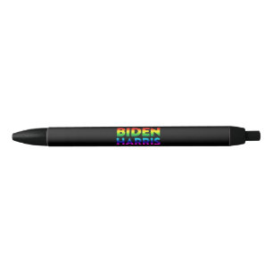 "Biden Harris" Blac Pride lgbtq lgbt rainbow colou Black Ink Pen