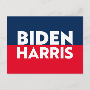 "Biden Harris" blue red white Postcard