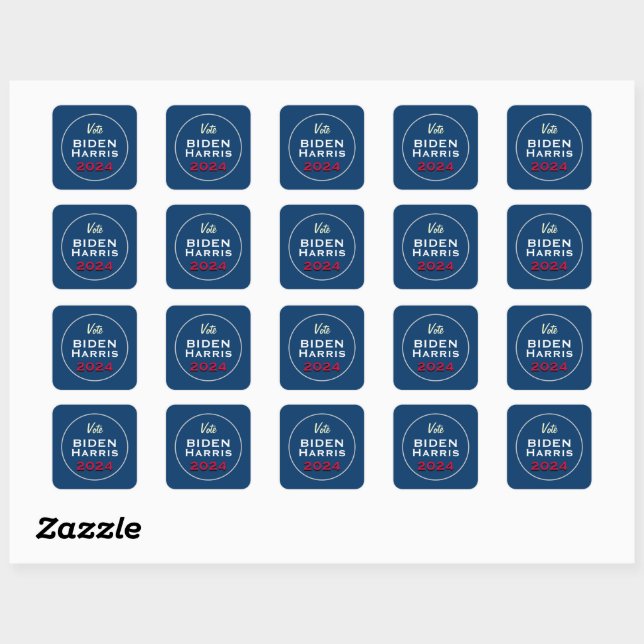 Biden Harris Campaign 2024 Square Sticker (Sheet)