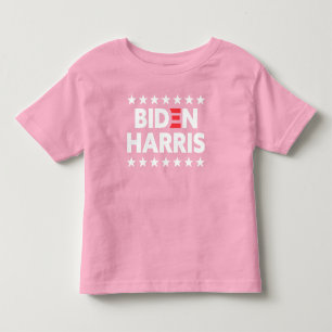 Biden / Harris Election Campaign White Stars Pink Toddler T-Shirt