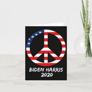 Biden Harris Election Democratic Usa Flag Peace Si Card