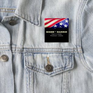 BIDEN HARRIS For A More Perfect Union Square 15 Cm Square Badge