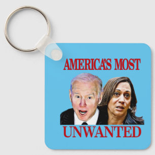 Biden Harris Funny America's Most Unwanted confuse Key Ring