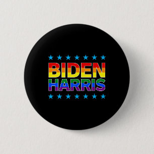 Biden Harris Gay Pride Rainbow 2020 Gift 6 Cm Round Badge