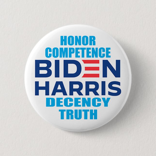 Biden Harris Honour 6 Cm Round Badge (Front)