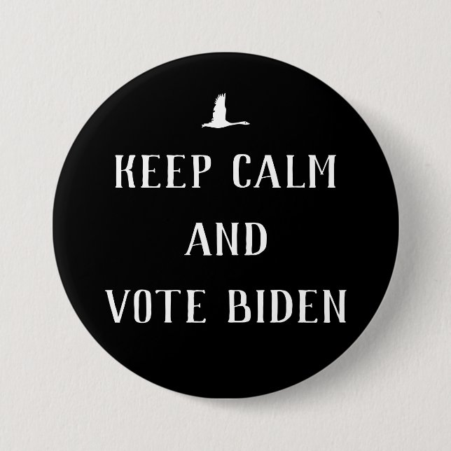 Biden Harris "Keep Calm and Vote Biden" 2020 blue 7.5 Cm Round Badge (Front)