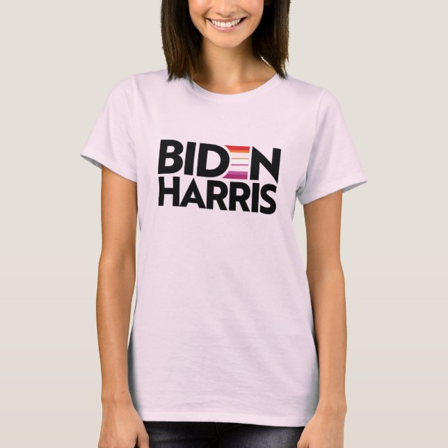 Biden Harris Lesbian Pride T-Shirt (Front)