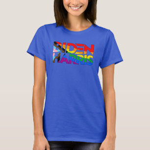 Biden Harris LGBTQ+ Progress Pride T-Shirt