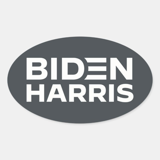 BIDEN HARRIS OVAL STICKER (Front)