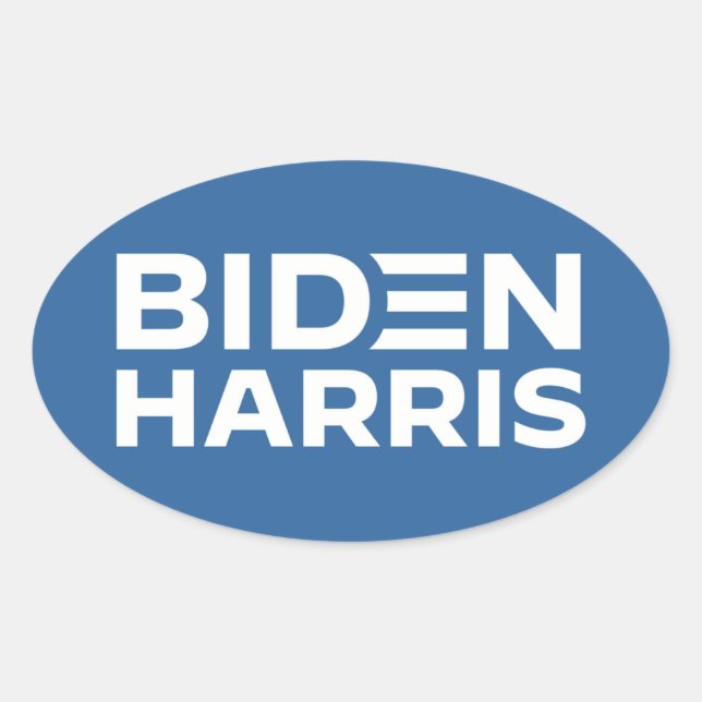 BIDEN HARRIS OVAL STICKER (Front)