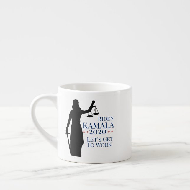 Biden Harris President Get to Work 2020 Election Espresso Cup (Left)