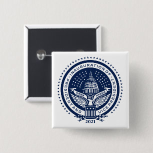 Biden Harris President Inaugural Logo Inauguration 15 Cm Square Badge