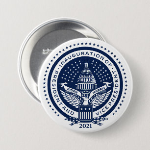 Biden Harris President Inaugural Logo Inauguration 7.5 Cm Round Badge
