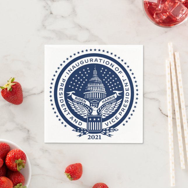 Biden Harris President Inaugural Logo Inauguration Napkin (Insitu)