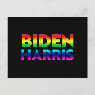 "Biden Harris" pride lgbtq lgbt rainbow colours Postcard