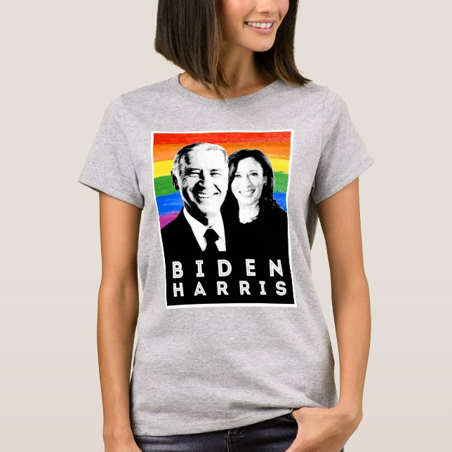 BIDEN HARRIS PRIDE POSTER T-Shirt (Front)