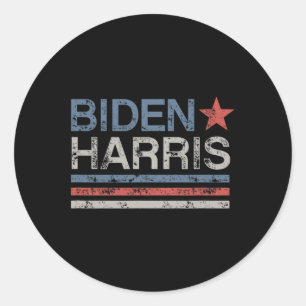 Biden Harris Retro Vintage Design Biden Harris Classic Round Sticker