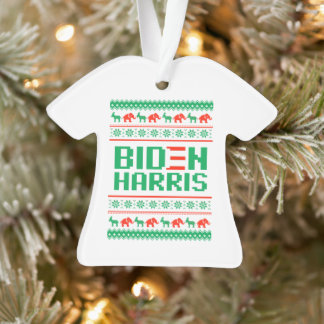 BIDEN HARRIS UGLY CHRISTMAS SWEATER (Green) Ornament