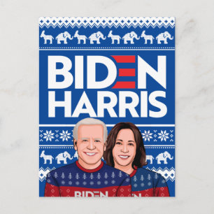 BIDEN HARRIS UGLY SWEATER POSTCARD