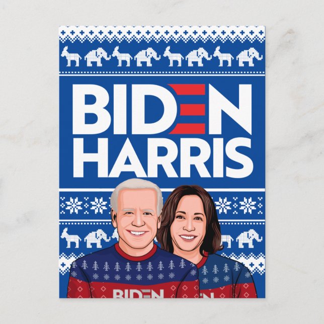 BIDEN HARRIS UGLY SWEATER POSTCARD (Front)