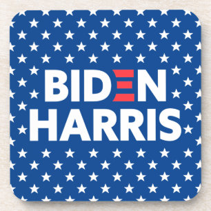 Biden / Harris White Stars Pattern Blue Coaster