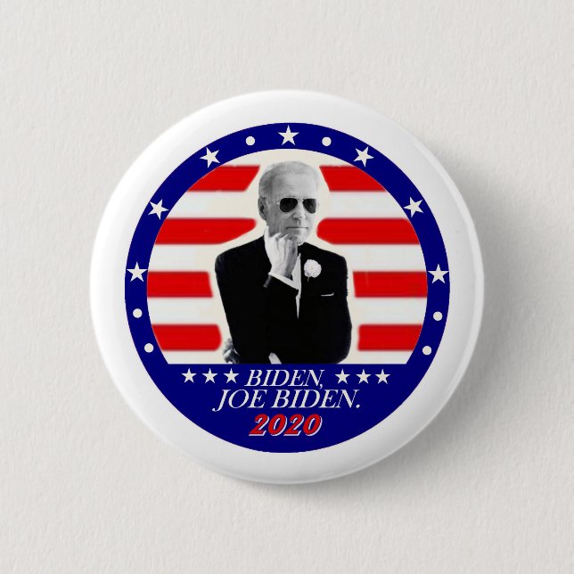 Biden, Joe Biden. 6 Cm Round Badge (Front)