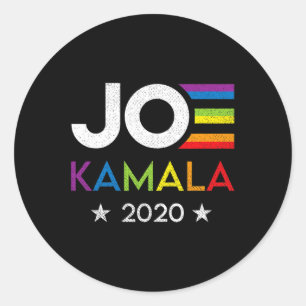 Biden Kamala Harris 2020 Rainbow Gay Pride Lgbt El Classic Round Sticker