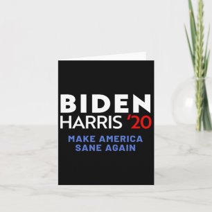 Biden Kamala Harris Liberal Democrat 2020 Election Card