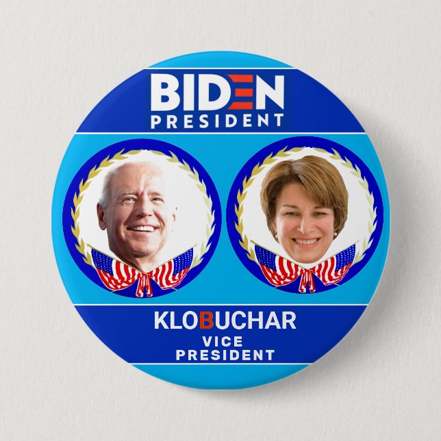 Biden/Klobuchar 2020 7.5 Cm Round Badge (Front)