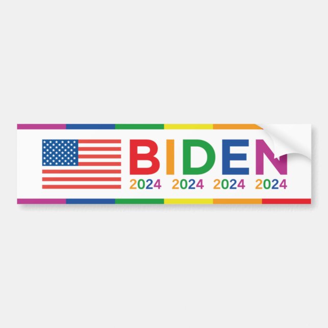 Biden LGBT 2024 Bumper Sticker (Front)