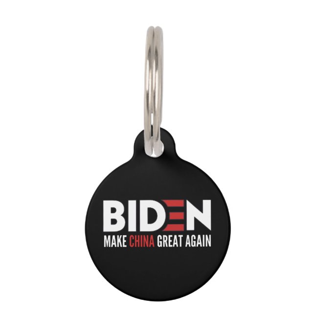 biden Make China Great Again Pet Tag (Front)