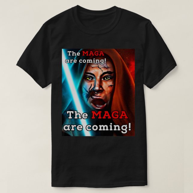 Biden Midnight Ride MAGA Are Coming Adult Costume  T-Shirt (Design Front)