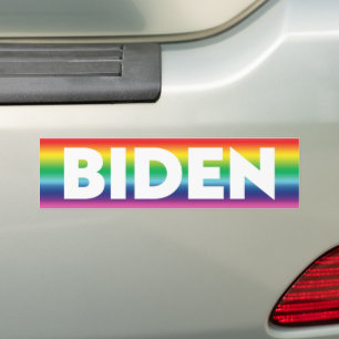 "Biden" pride lgbtq lgbt rainbow colours Bumper Sticker