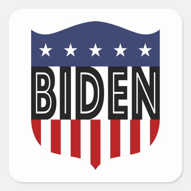 BIDEN stars and stripes Square Sticker (Front)
