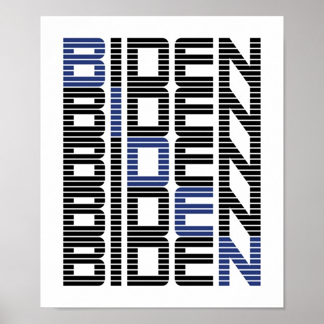 BIDEN text stacks Poster (Front)