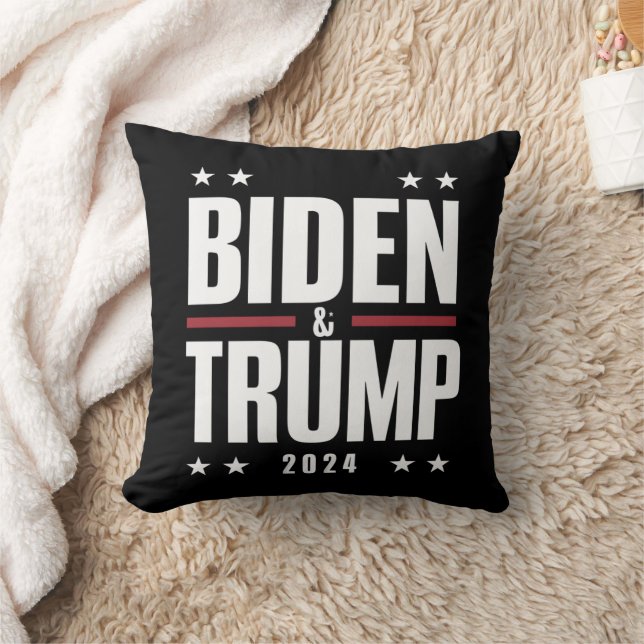 Biden Trump 2024 Funny Election Presidential VP Cushion (Blanket)