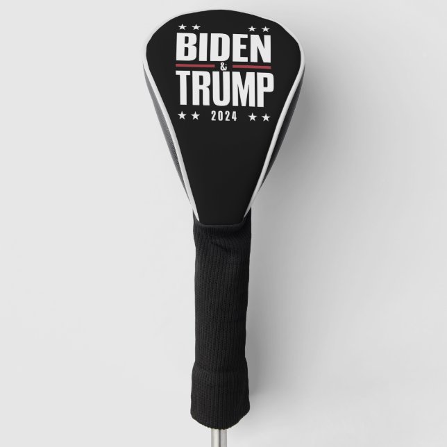 Biden Trump 2024 Funny Election Presidential VP Golf Head Cover (Front)