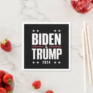 Biden Trump 2024 Funny Election Presidential VP Napkin
