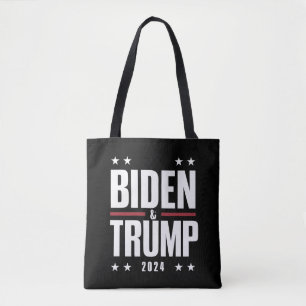 Biden Trump 2024 Funny Election Presidential VP Tote Bag