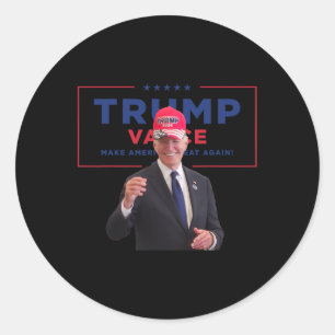 Biden Wear Mega Cap Trump Vance Make American Grea Classic Round Sticker