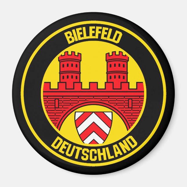 Bielefeld Round Emblem Magnet (Front)